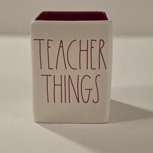Rae Dunn “Teacher Things” Ceramic Holder Farmhouse Desk Decor Classroom Decor